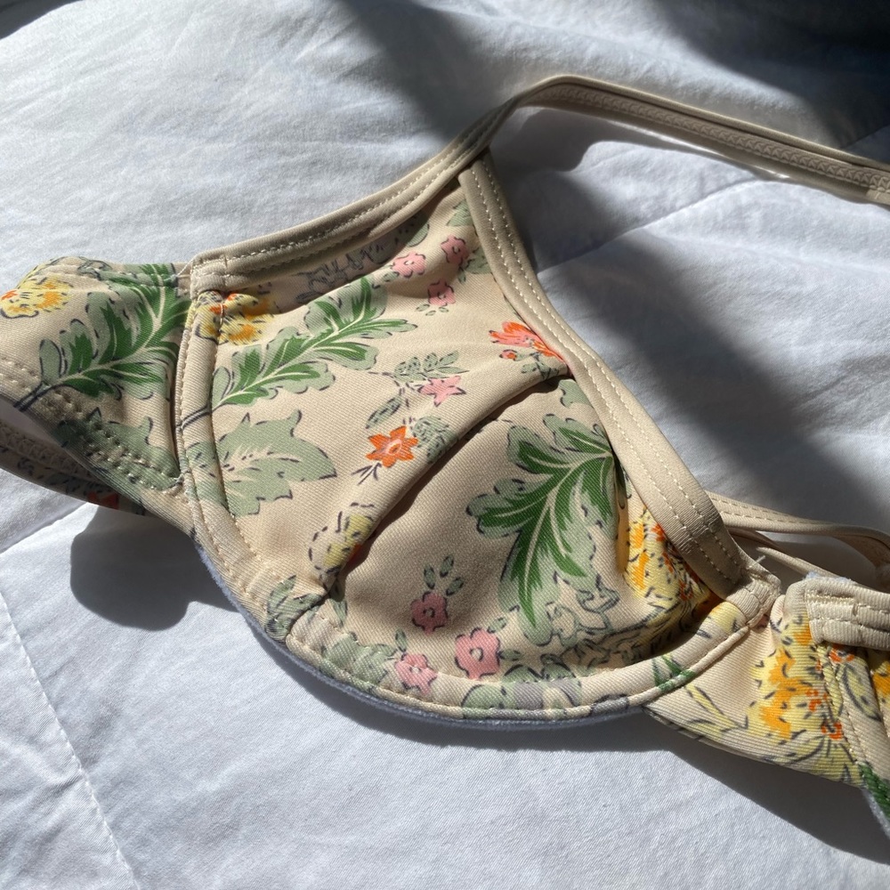 Floral Tan Swimsuit - Bikini